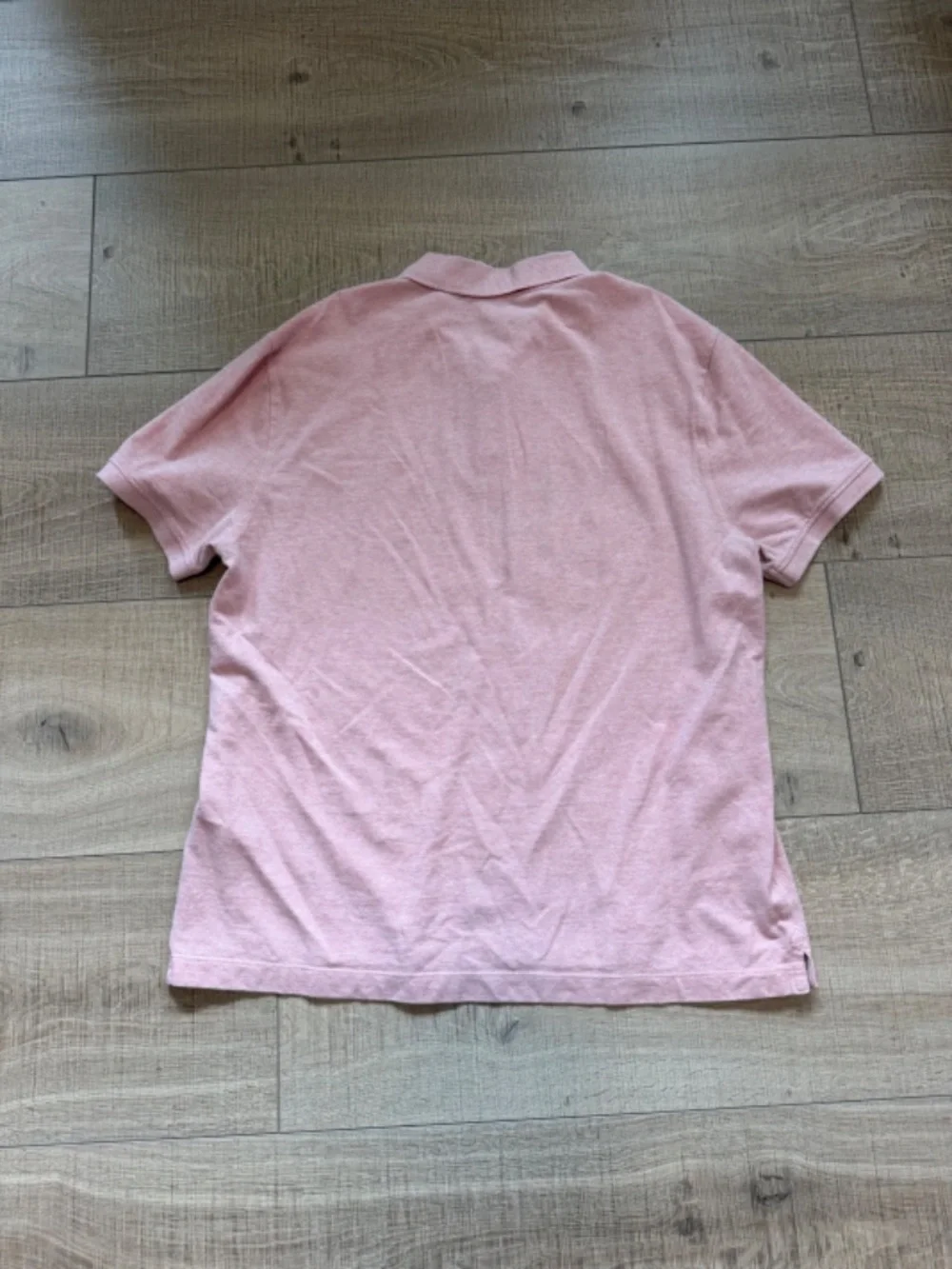 Banana Republic Pink Heathered Pique Polo Shirt Short Sleeve Size Large
